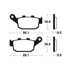 ZONTES 310 T2 2021 - 2023 PASTILLAS FRENO TRASERAS SINTERIZADAS