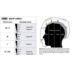 RECAMBIO SHOEI ACOLCHADO CENTRAL GT-AIR