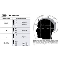 RECAMBIO SHOEI ACOLCHADO CENTRAL J-CRUISE