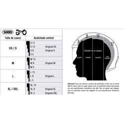 RECAMBIO SHOEI ACOLCHADO CENTRAL JO