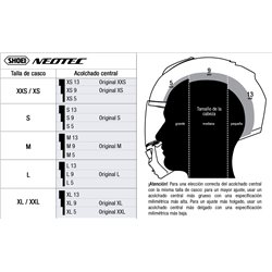 RECAMBIO SHOEI ACOLCHADO CENTRAL NEOTEC