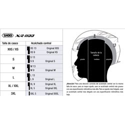 RECAMBIO SHOEI ACOLCHADO CENTRAL XR-1100