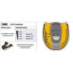 RECAMBIO SHOEI ACOLCHADO LATERAL J-CRUISE