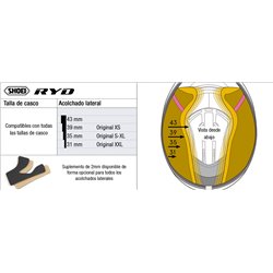 RECAMBIO SHOEI ACOLCHADO LATERAL RYD