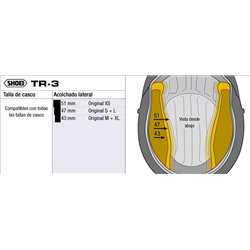 RECAMBIO SHOEI ACOLCHADO LATERAL TR-3