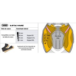 RECAMBIO SHOEI ACOLCHADO LATERAL VFX-WR