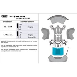 RECAMBIO SHOEI ACOLCHADO POSTERIOR X-SPIRIT 3