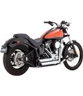 HARLEY DAVIDSON FAT BOY SPECIAL 2012 - 2017 EXHAUST SYSTEM SHORT SHOTS STAGGERED CHROME