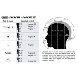 RECAMBIO SHOEI ACOLCHADO CENTRAL NXR 2
