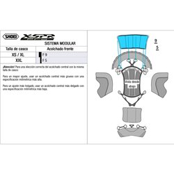 RECAMBIO SHOEI ACOLCHADO FRENTE X-SPR PRO