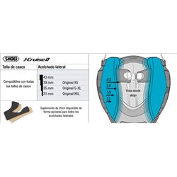 RECAMBIO SHOEI ACOLCHADO LATERAL J-CRUISE 2