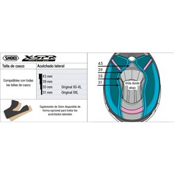RECAMBIO SHOEI ACOLCHADO LATERAL X-SPR PRO