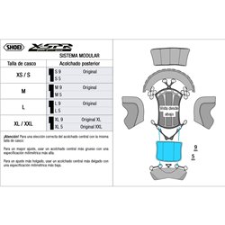 RECAMBIO SHOEI ACOLCHADO POSTERIOR X-SPR PRO