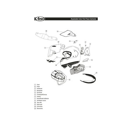 RX7 V FLUOR ROJO VENTILACION MENTONERA ARAI