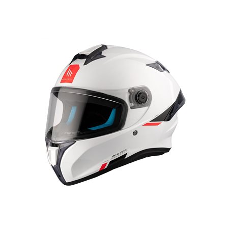 CASCO MT FF106B TARGO S SOLID A0 BLANCO PERLA BRILLO
