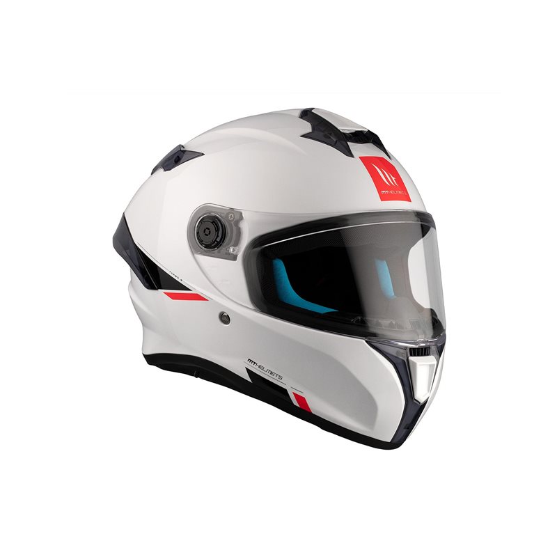 CASCO MT FF106B TARGO S SOLID A0 BLANCO PERLA BRILLO