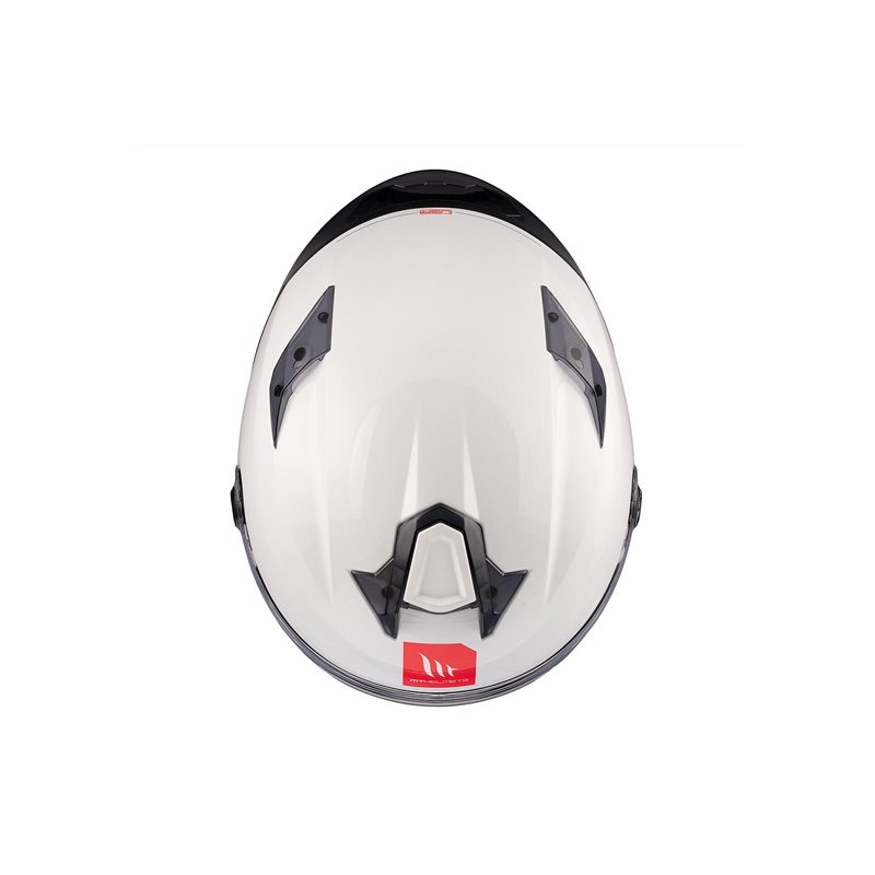 CASCO MT FF106B TARGO S SOLID A0 BLANCO PERLA BRILLO