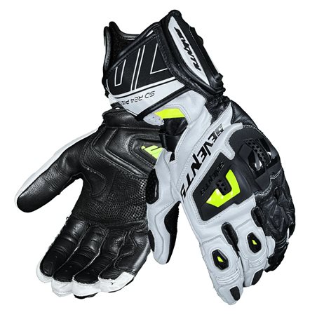 GUANTE SD-R24 PISTA HOMBRE BLANCO/NEGRO/AMARILLO FLUOR