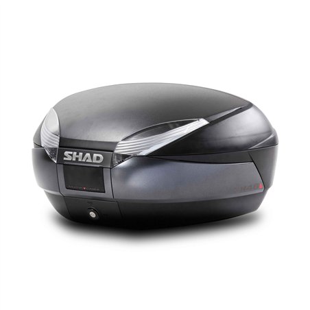 BAUL MOTO SHAD SH48 GRIS OSCURO/NEGRO