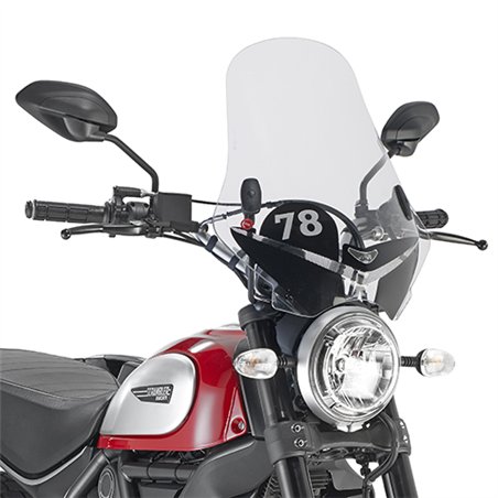 DUCATI Scrambler 400 (16 21) CÚPULA GIVI TRANSPARENTE