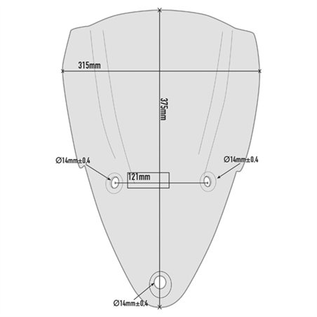 DUCATI Supersport 939 (17 20) CÚPULA GIVI AHUMADO CON SPOILER