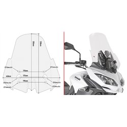 KAWASAKI Versys 650 (15 21) CÚPULA GIVI TRANSPARENTE CON SPOILER