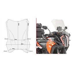 KTM 1290 Super Adventure S (17 20) CÚPULA GIVI TRANSPARENTE CON SPOILER