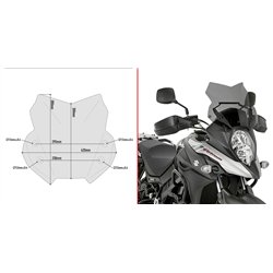 SUZUKI DL 650 V-Strom (17 24) CÚPULA GIVI AHUMADO