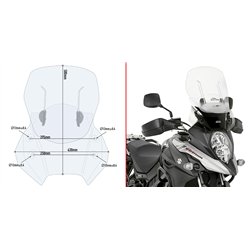 SUZUKI DL 650 V-Strom (17 24) CÚPULA GIVI TRANSPARENTE AIRFLOW