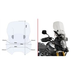 SUZUKI DL 1000 V-Strom (14 16) CÚPULA GIVI TRANSPARENTE AIRFLOW