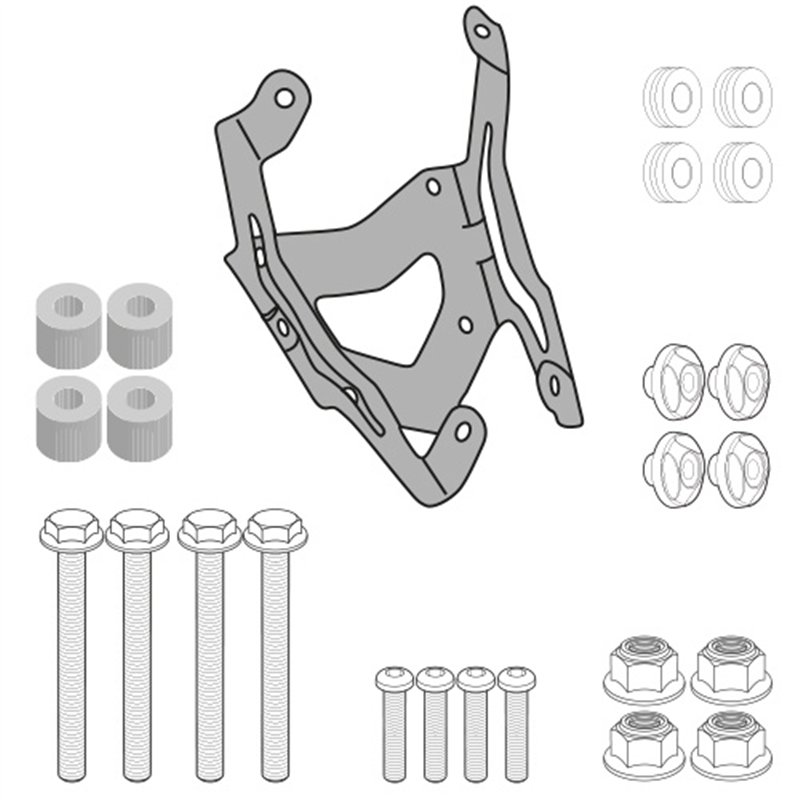 YAMAHA MT-09 Tracer (15 17) ANCLAJES CÚPULA GIVI