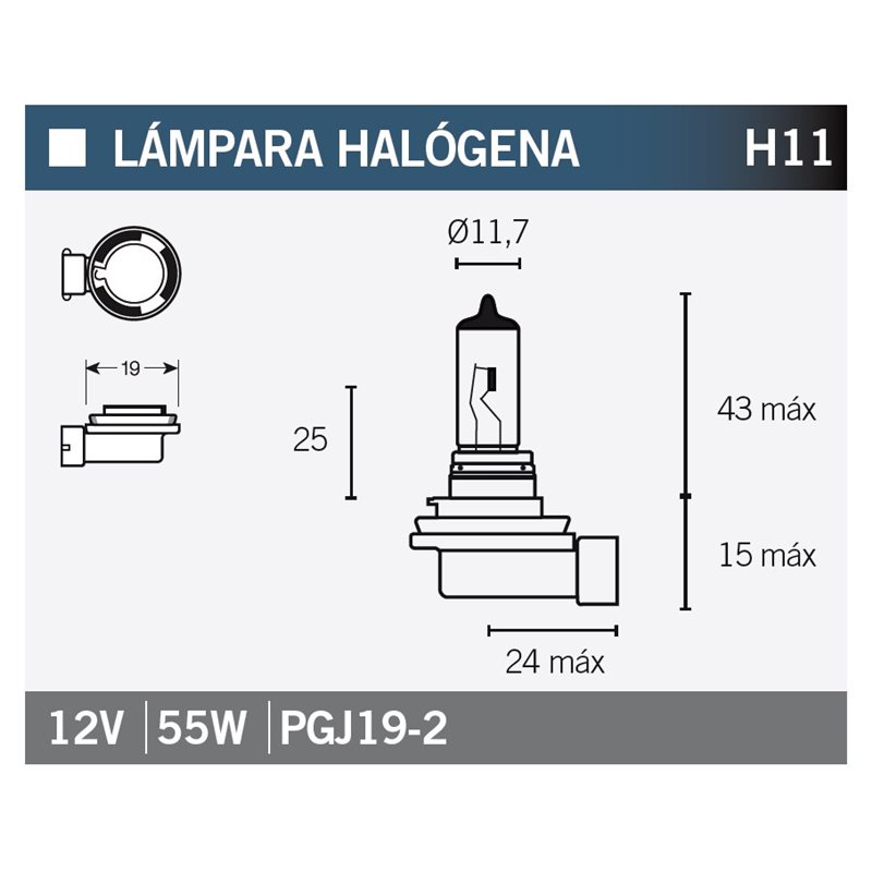 LÁMPARA OSRAM H11 64211 LÁMPARA OSRAM H11 64211