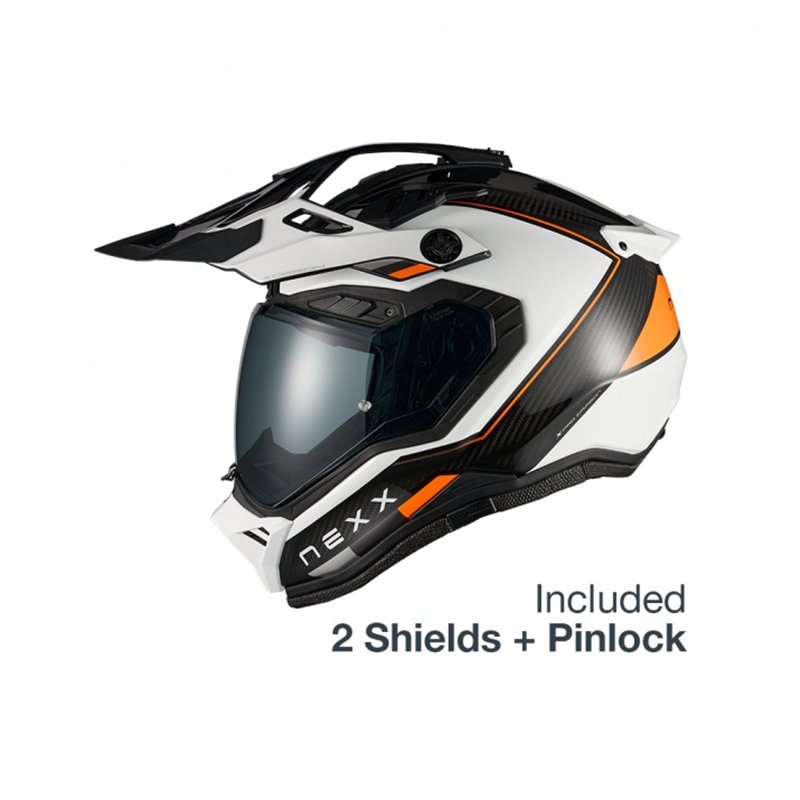 CASCO NEXX X.RALLY RAID BLANCO NARANJA