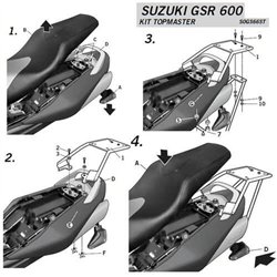 SUZUKI GSR-600 2005 - 2011 ANCLAJES BAUL SHAD