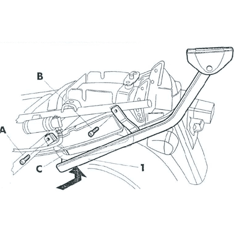 SUZUKI GSX 750 F 1998 - 2002 ANCLAJES BAUL SHAD