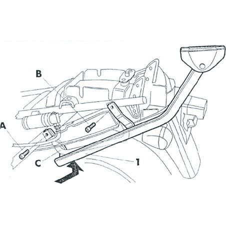 SUZUKI GSX 750 F 1998 - 2002 ANCLAJES BAUL SHAD
