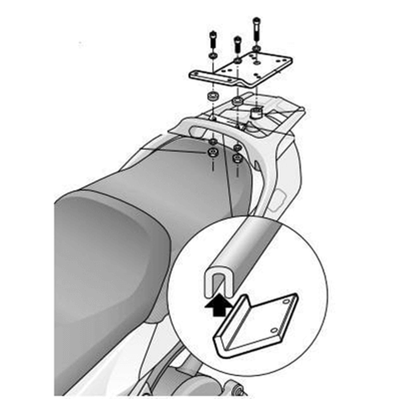 YAMAHA FJR 1300 2001 - 2005 ANCLAJES BAUL SHAD