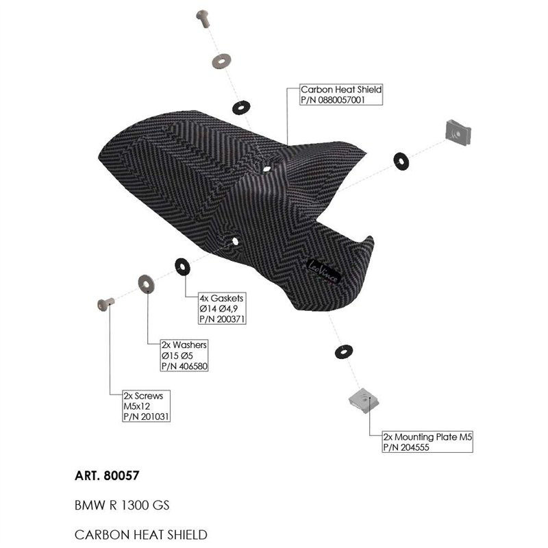 BMW R 1300 GS ABS TRIPLE BLACK 2023-2025 PROTECTOR DE CALOR