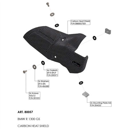 BMW R 1300 GS ABS ADVENTURE TRIPLE BLACK 2024-2025 PROTECTOR DE CALOR