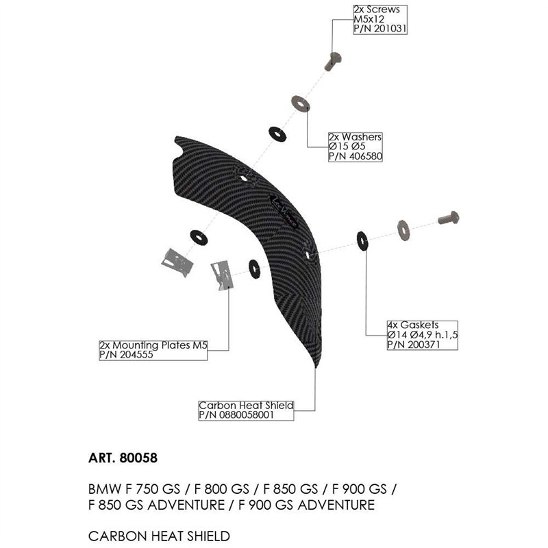 BMW F 850 GS ABS RALLYE 2019-2020 PROTECTOR DE CALOR