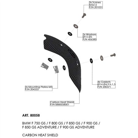 BMW F 800 GS ABS 2024-2025 PROTECTOR DE CALOR