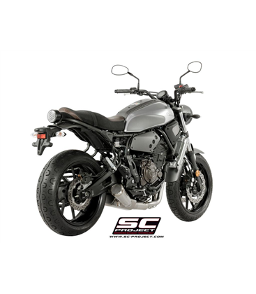 YAMAHA MT-07 (2017 - 2020) SISTEMA DE ESCAPE COMPLETO 2-1 SILENCIADOR CÓNICO 70'S SC PROJECT