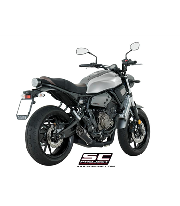 YAMAHA XSR 700 (2016 - 2020) SISTEMA DE ESCAPE COMPLETO 2-1 SILENCIADOR S1 NEGRO SC PROJECT