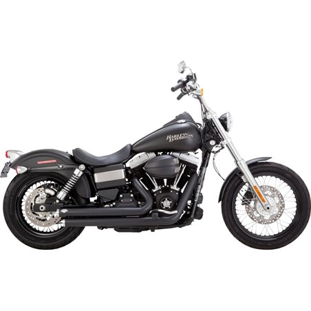 HARLEY DAVIDSON FXDC 1584 DYNA SUPER GLIDE CUSTOM 2007-2009 LINEA COMPLETA BIG SHOTS STAGGERED 2 EN 2