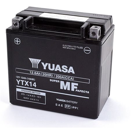 Kymco Xciting I ABS E4 400 2016-2020 Bateria YUASA Precargadas sin Mant.