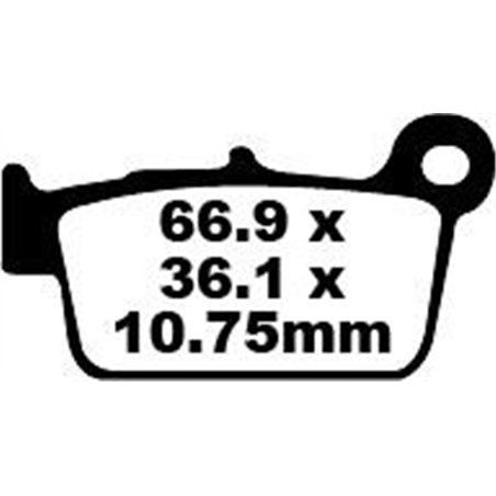 GAS GAS MC 250 2009 PASTILLAS FRENO SPORT CARBONO