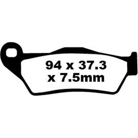 KTM EGS 125 1993 - 1994 PASTILLAS FRENO SPORT CARBONO