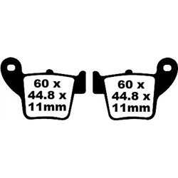 HM MOTO CRF 250 R 2008 - 2009 PASTILLAS FRENO SPORT CARBONO