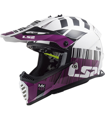 LS2 MX437 FAST EVO XCODE BLANCO VIOLETA