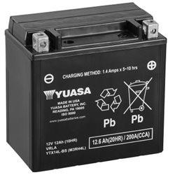 Yamaha TT R 125 2003-2012 Bateria YUASA Sin Mantenimiento